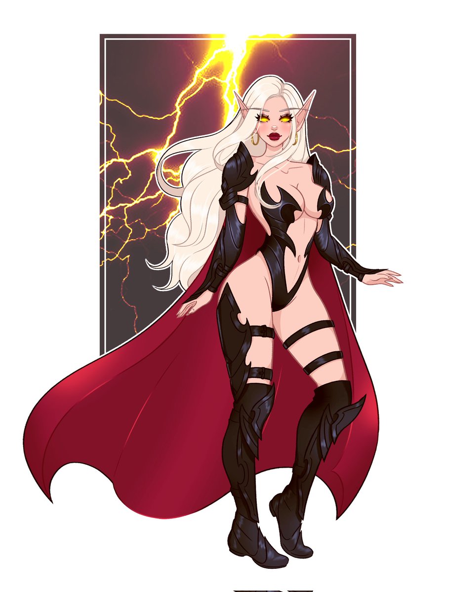 hpally_zere's tweet image. Purchased a TV taller than me (to watch Love Island), and got drunk at a babyshower this weekend.

Anyway, happy Monday ya'll! Here's some Zere art drawn by the wonderful @dawkie_:

#worldofwarcraft #bloodelf #artcommission