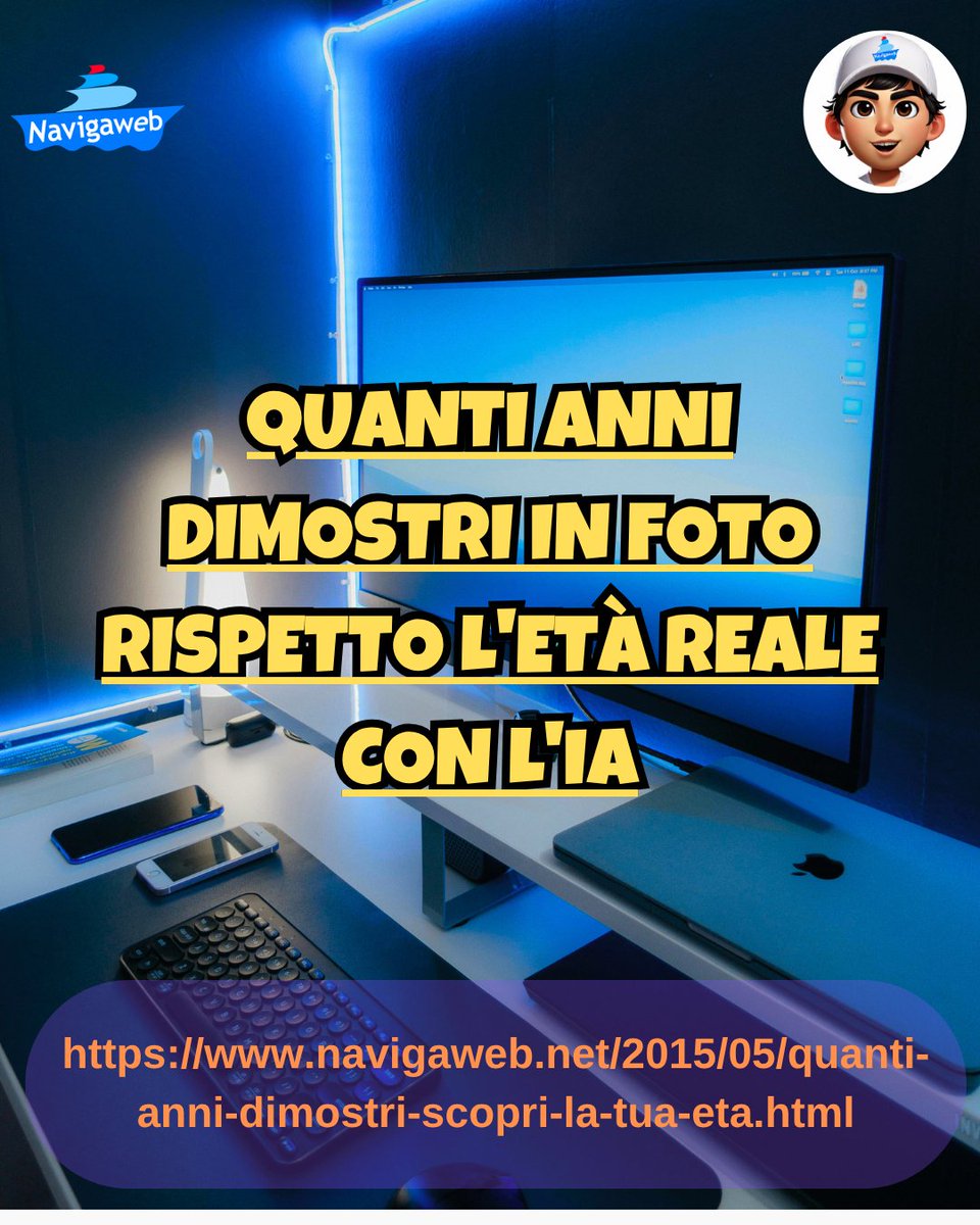 Quanti anni dimostri in foto rispetto l'età reale con l'IA navigaweb.net/2015/05/quanti…
