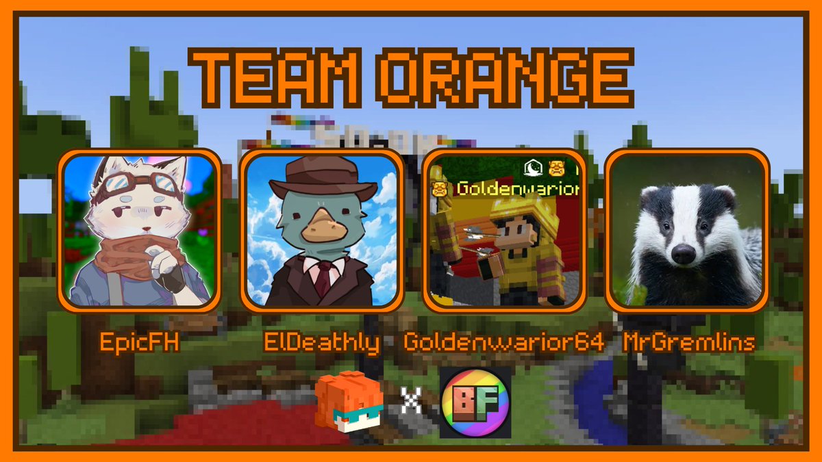 SuperBugBoi's tweet photo. Announcing Orange Team!

@EpicFH_ 
@ElDeathly 
@Goldenwarior64_ 
@MrGremlinss 

Watch them compete in Blockfest X BugBoi on May 9th at 2:00 PM EST! https://t.co/BYOnzmJpZY