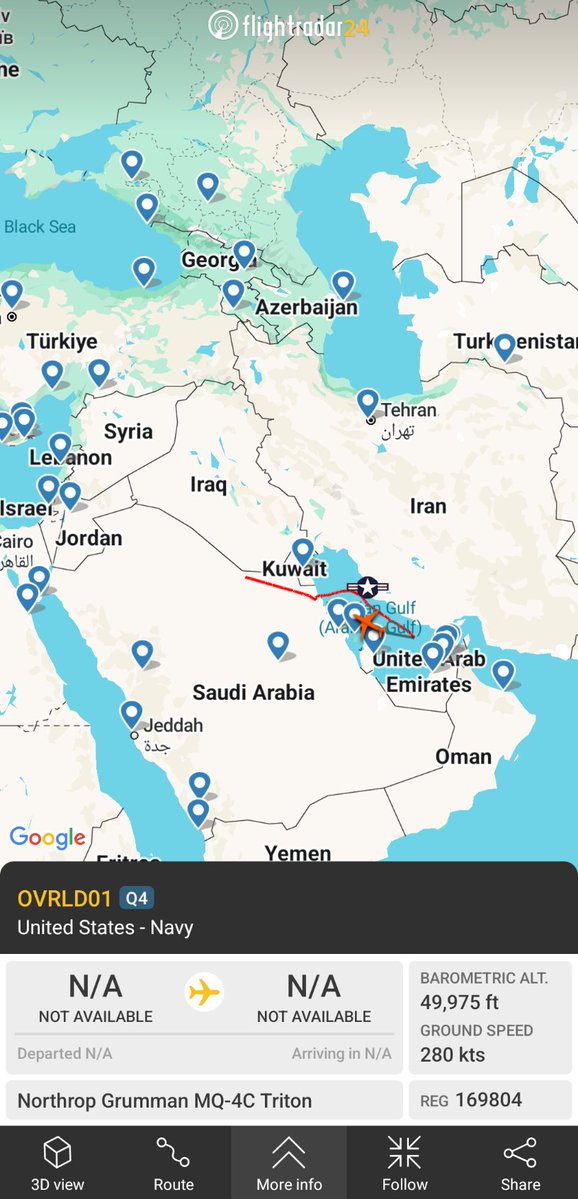 #BREAKING LOTS OF USA AIR FORCE IS UP AND USA NAVY DRONE IS UP TOO...