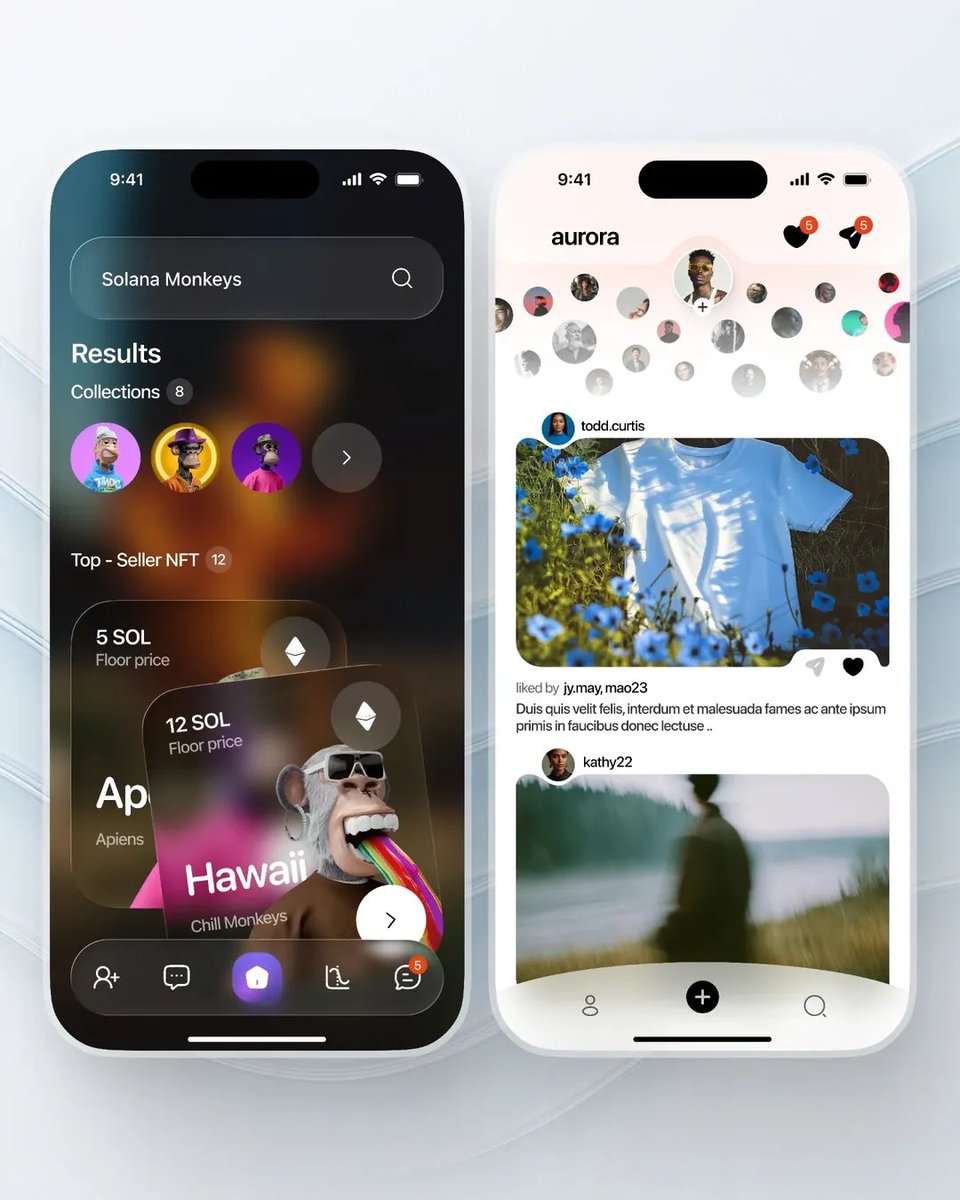 timetoapps's tweet image. NFT Mobile App - UI Design by @uix.vikram
Do you like it? Like ❤️ and comment. 

#app #apps #mobileapp #UI #UX #uidesign #nft #application #timetoapps