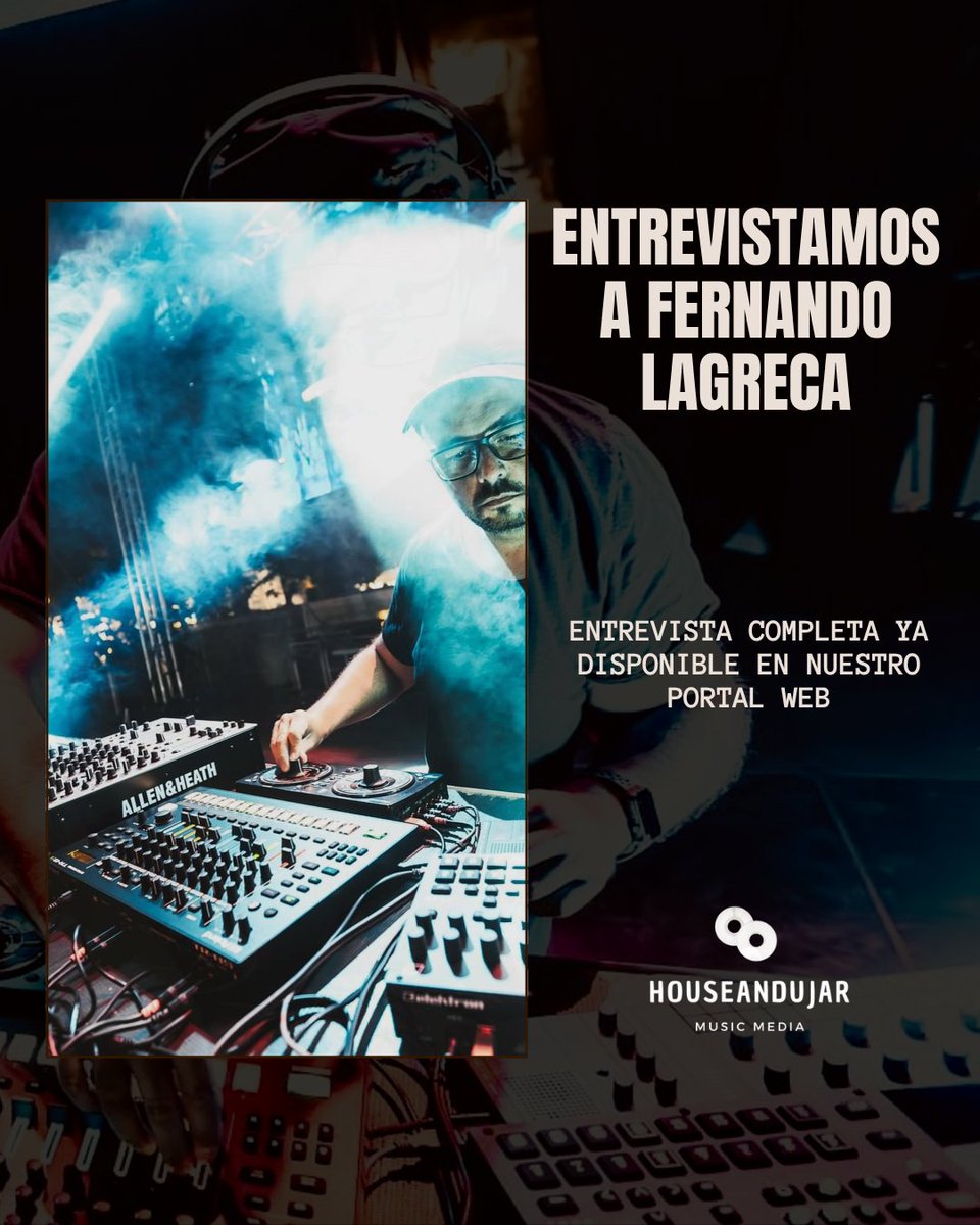 📰 ¡Nueva entrevista! 📰

La actualidad musical de <a href="/greknoise/">Fernando Lagreca</a> está marcada por el lanzamiento de su álbum 'MOTION TACTICS' 💿

Aprovechamos para charlar con él, hablar sobre el disco, su visión de la escena y actualidad 👀

Ya disponible en nuestra web ⬇️
houseandujar.com/2026/05/04/ent…