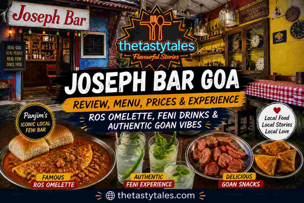 thetastyta35811's tweet image. Ever tried a bar where ₹80 food tastes better than ₹800 restaurants? 😳🍳
Welcome to Joseph Bar, Goa – where ros omelette, feni &amp;amp; real Goan vibes steal your heart ❤️

₹80 Ros Omelette in Goa &amp;gt; ₹800 cafés 😳

Joseph Bar =
✔ Real food

#JosephBarGoa #GoaFood #HiddenGems