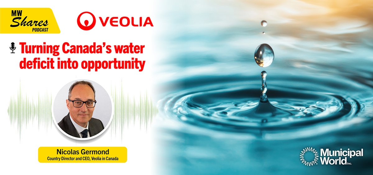 MunicipalWorld's tweet image. 🎙️ Nicolas Germond, the country director and CEO for @Veolia in Canada, joins us to discuss how the integration of #water, #wastewater, and #energy planning can cut costs, boost resilience, and turn treatment plants into resource hubs. ow.ly/ipXI50YUyBE #podcast #LocalGov