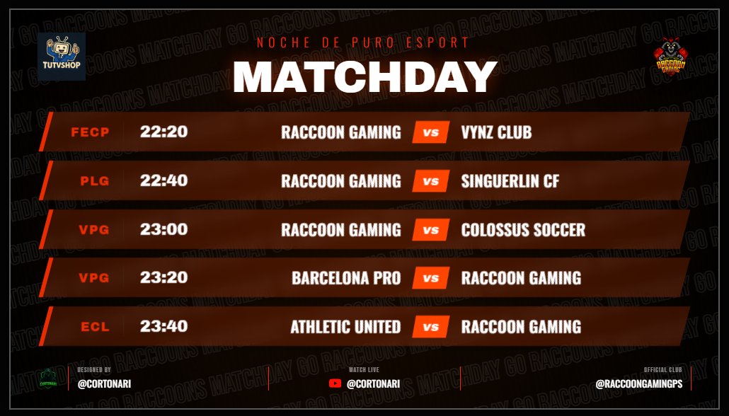 RaccoonGamingPS's tweet photo. ESTA NOCHE LOS MAPACHES SALEN DE CAZA! 🦝🔥

Tenemos 5 batallas por delante para demostrar quién manda en el campo. El ADN naranja no se negocia: TODO O NADA. 🧡⚡

No te pierdas ni un segundo de la acción. 
📺 https://t.co/WBUTwNJzDW
¡Dejad vuestro rugido en los comentarios! 👇 https://t.co/z3wCQb0Z09