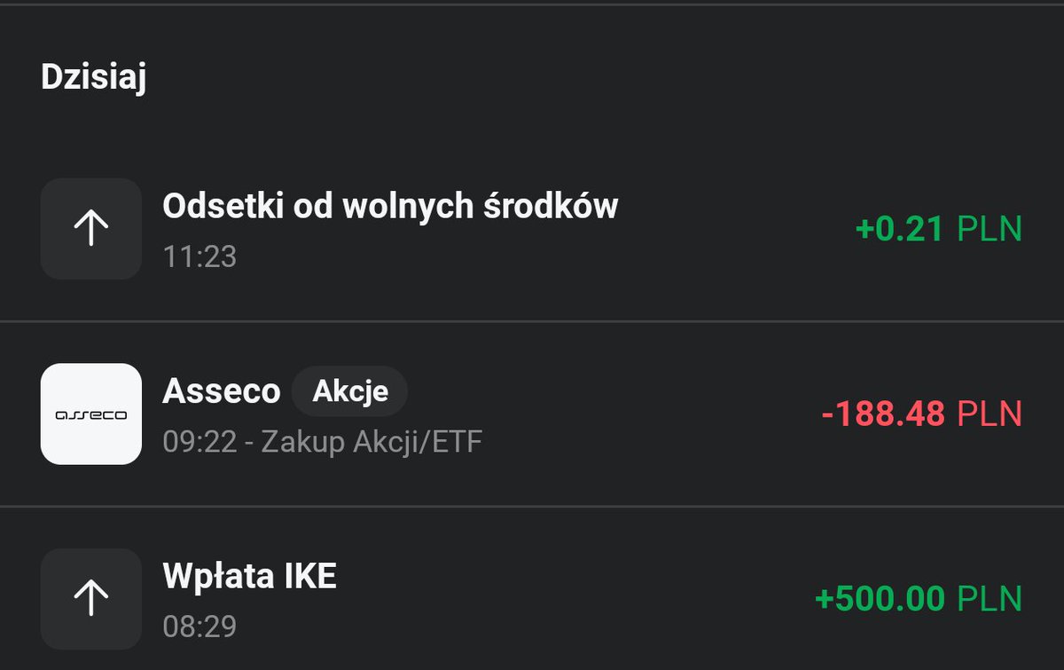 AkesoZzZ's tweet image. Dziś kolejna już dopłata do #IKE

Od razu zakup 1x #ACP Asseco Poland i czaje się dalej na #SON Sonel żeby dobić do około 30 akcji w tym miesiącu. 

#Inwestowanie #FinTwitt #GPW