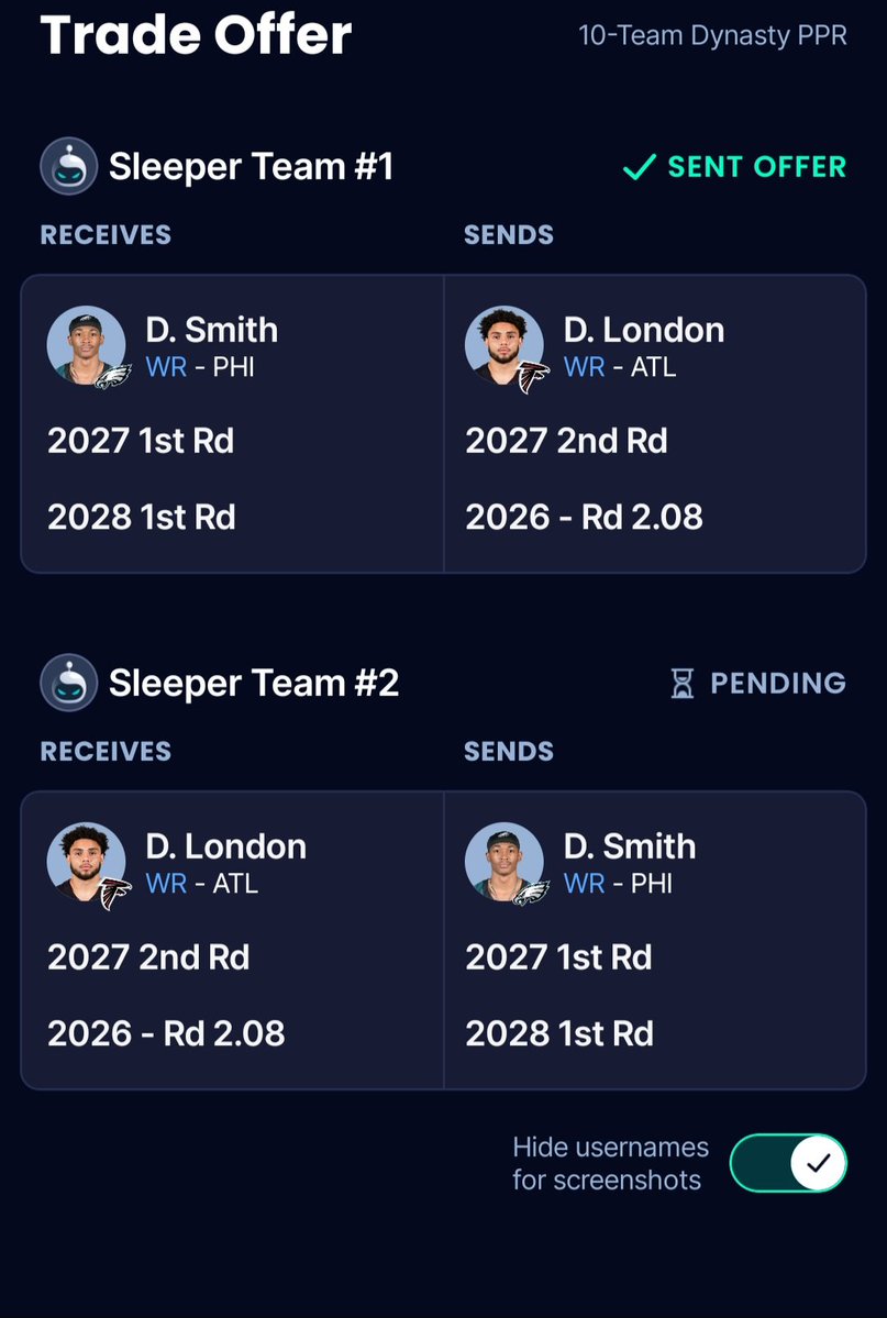 MitchFFData's tweet image. Which side?

@GuruFantasyWrld

#Fantasyfootball
#dynastytrade