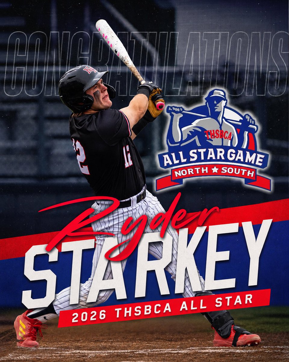 NewHomeBaseball's tweet photo. Congratulations @ryderstarkey27 on being selected for the THSBCA All Star Game!! https://t.co/6n1s5LkXpk