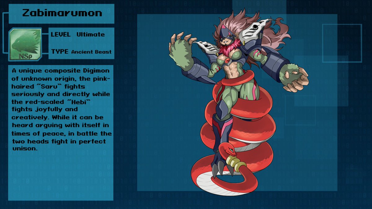 My take on Zabimaru as a Digimon from Blrach zanpakuto spirit as Digimon, from my recent video.

#bleach #digimon