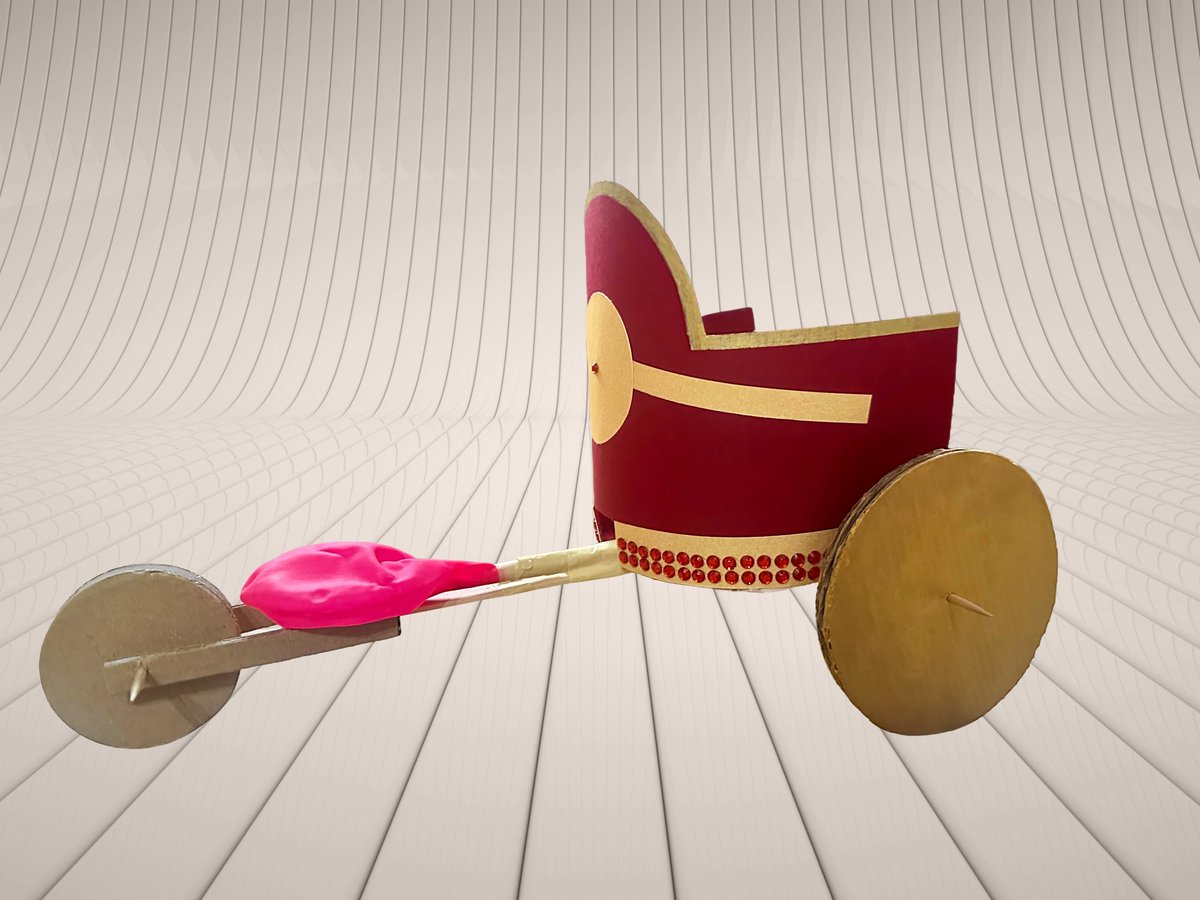 IrinaNanu's tweet photo. Testing a prototype for our Roman chariot races 🏛️🏁
Students will build balloon-powered chariots, testing weight, friction, balance, materials and propulsion. Ancient Rome as competition, design and emotion.
#ancientrome #ancienthistory #k12 #STEAM https://t.co/u1XntWgky7