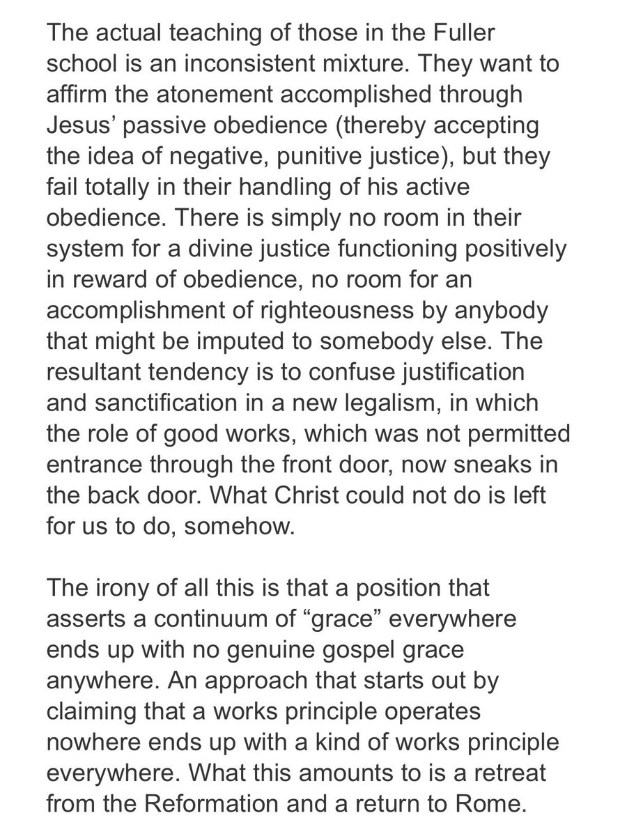 solas_5's tweet photo. MGKline: “An approach that starts out by claiming that a works principle operates nowhere ends up with a kind of works principle everywhere. What this amounts to is a retreat from the Reformation and a return to Rome.” https://t.co/6n7vV4EMCt