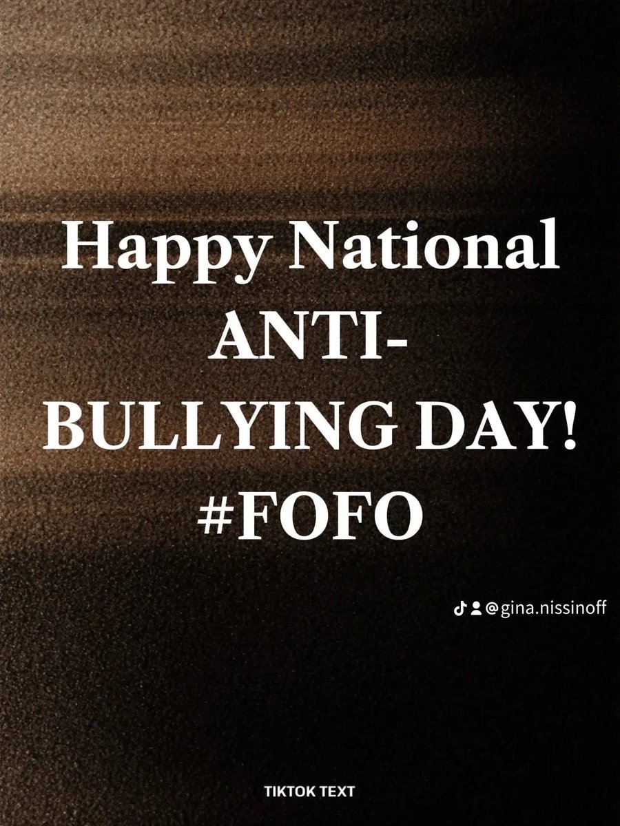 GinaNissinoff's tweet image. #antibullying #fofo #inspire #fearless #fyp