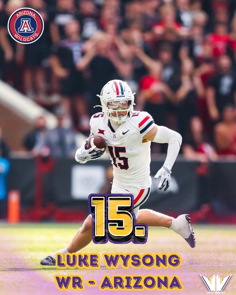VikesVV's tweet image. 15. For the size Wysong may lack, he makes up for with effort and technique. The former Wildcat excels in the slot and could factor into special teams immediately. Reminds me of a guy by the name of Chad Beebe.. 

#SKOL