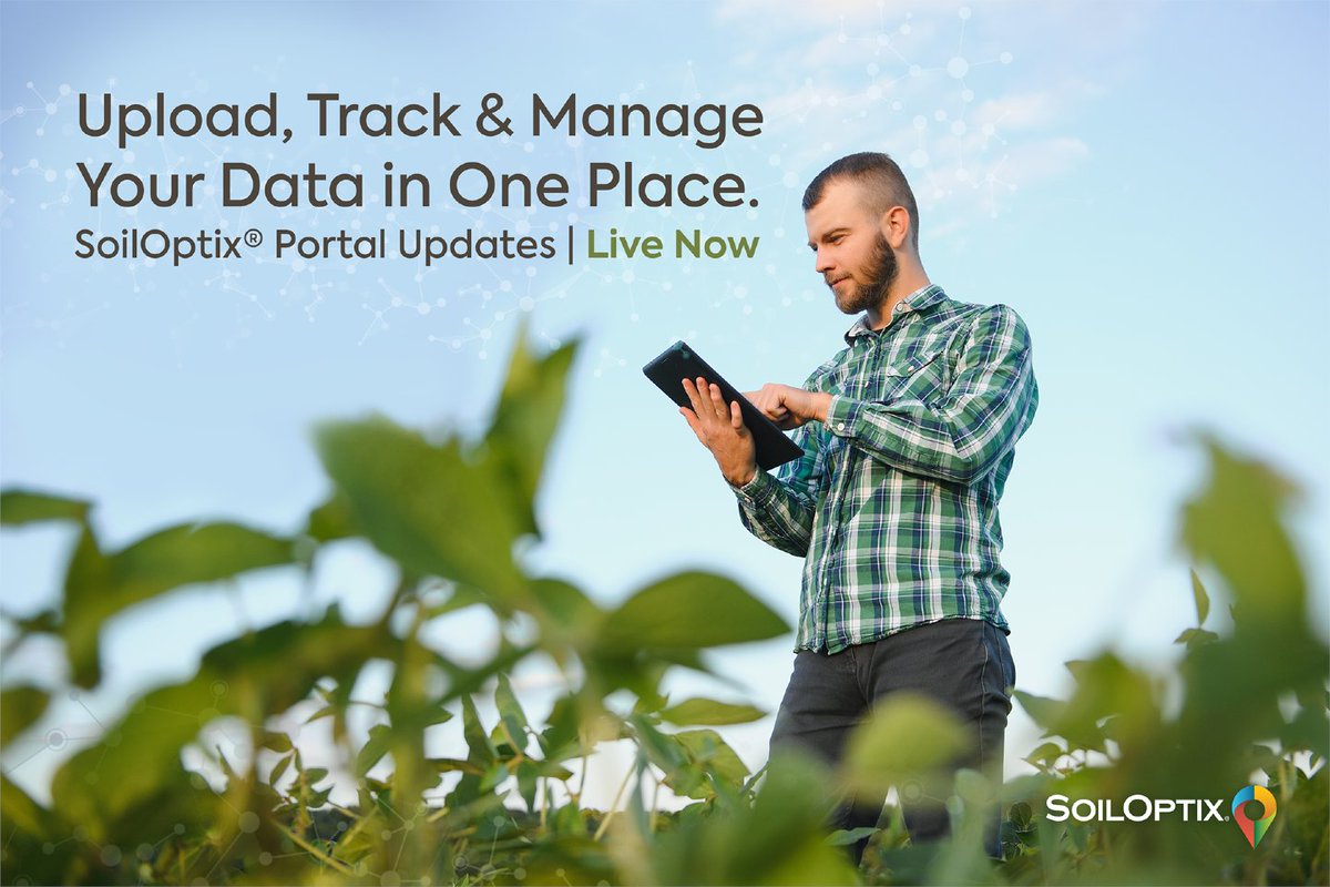 SoilOptix's tweet photo. The new updates for the #SoilOptix portal are officially live!

Starting today, users can now upload data directly within the Portal, control who on your team has access to specific information, and communicate with our team directly from individual fields through the new Messaging System, creating a clearer historical record and more streamlined workflow.

You’ll also be able to track where data sits in the processing pipeline with improved status visibility and quicker identification of fields that may need your attention.

These updates are designed to simplify daily operations and create a more seamless experience for providers across all regions.