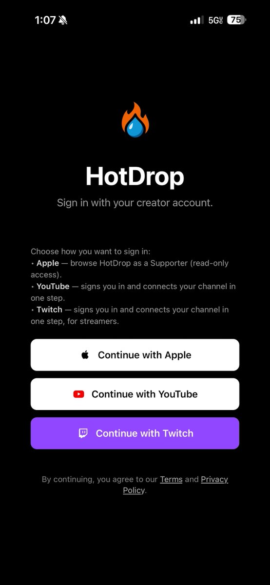 PauseResetPlay's tweet photo. HotDrop update is out!

If you're a creator or someone who watches streams, hotdrop is for you.

It blends stories, a feed, and live streams. If you stream, you'll have a better chance of being seen by new people. 

HotDrop is all your homies in one place. Everyone there is directly a part of the creator world. Come hang out!

iOS: https://t.co/dycK53A2Ml 

Android: https://t.co/gI8Z9Q0iB1
