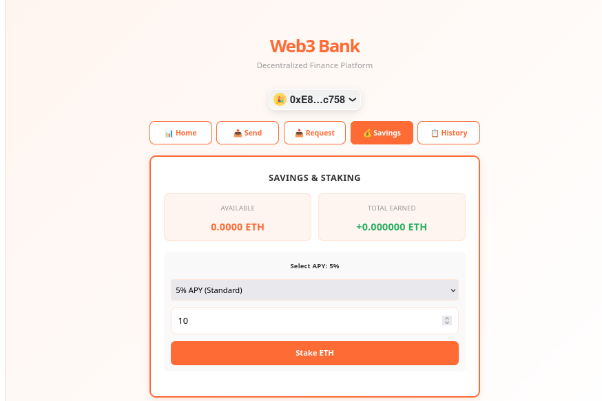 Benjaminghajiga's tweet photo. Building a Web3 Bank.
β Request payments with QR
β Stake & earn APY
β Clean on-chain UX
Crypto should be simple.
#Web3 #DeFi #BuildInPublic @sandlip_oasis @0xAfterSnow https://t.co/0K9fJTSAgm