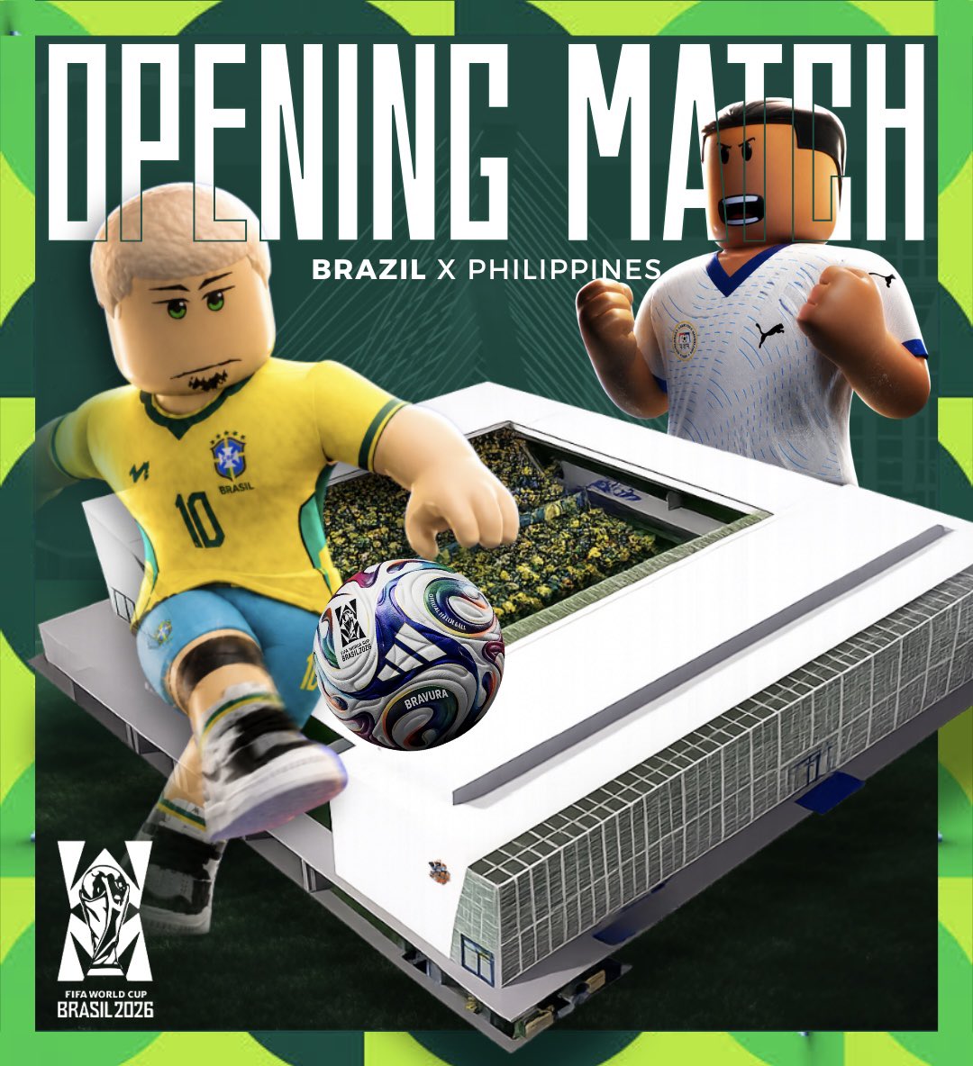 bloxburgFIFA_'s tweet image. Everything is set. The opening is coming! 🔥🏆

Brazil and Philippines kick things off on June 4. Who takes the early lead? ⚽  

#WeAreOne