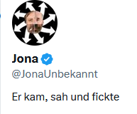 RNDLFSTGLTZ's tweet photo. @JonaUnbekannt sagt der Kerl der sein Profil so gestaltet https://t.co/TcAuDpLhyV