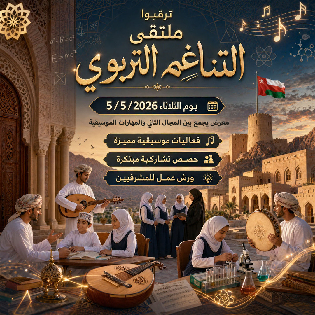 alkahl_edu's tweet photo. ترقبونا في ملتقى التناغم التربوي…🌟
#مدرسة_الكحل 
#فعاليات_تعليمية_الوسطي_ومدارسها 
#تعلم_مستدام https://t.co/N89UWr7h8o