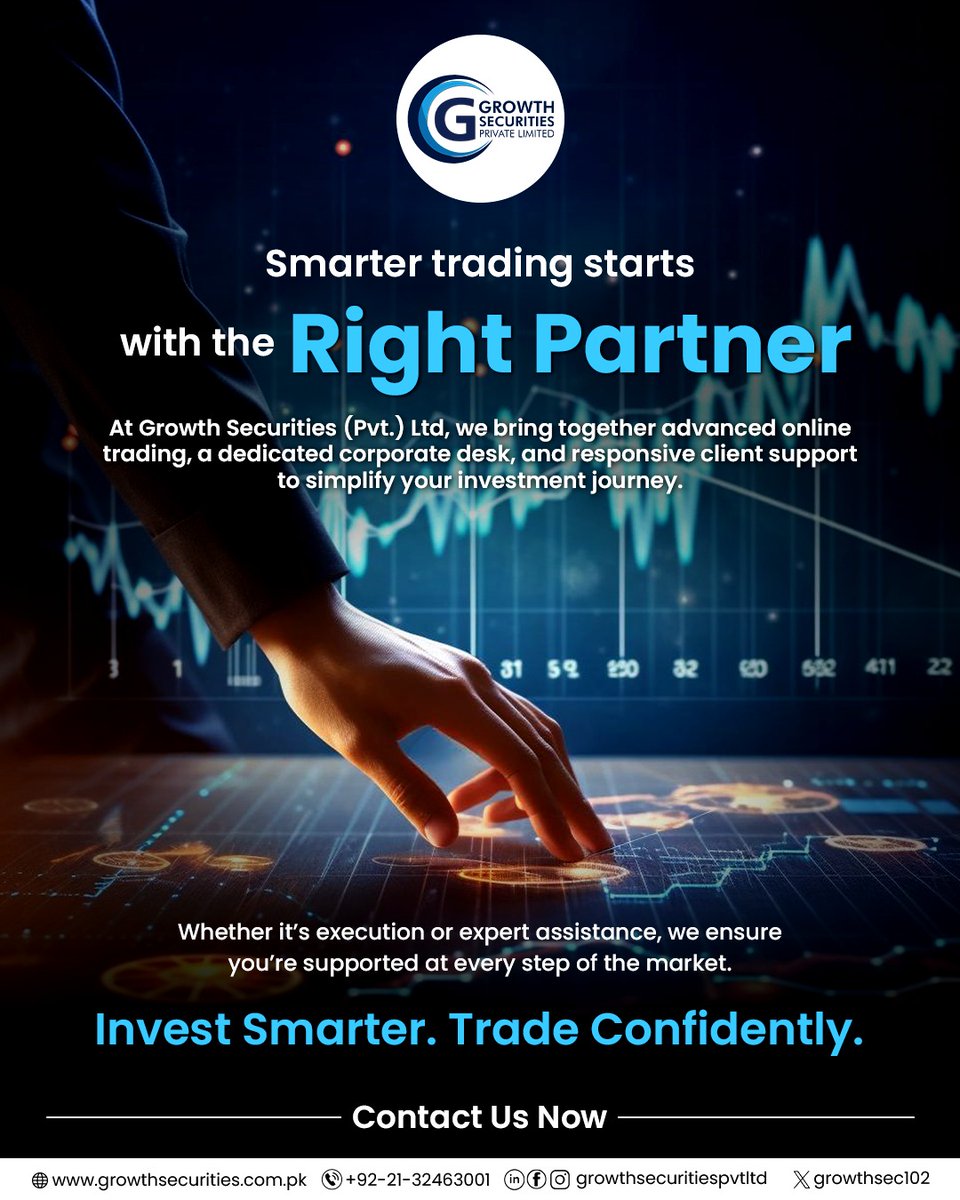 growthsec102's tweet image. Smarter trading starts with the right partner. Growth Securities offers advanced tools, expert support, and reliable guidance to help you invest with confidence.

#GrowthSecurities #SmartTrading #InvestSmarter #OnlineTrading #WealthManagement #TradingSupport #FinancialGrowth