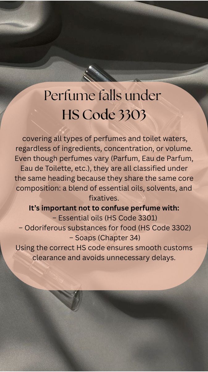 HSCodeMatch's tweet photo. Make sure you’re using the right HS code before exporting ✨

Find accurate HS codes, tariffs &amp; regulations in seconds @ https://t.co/gkIsJwoCSV
#hscode #perfume #code #trade #customs #international https://t.co/Fee1fMUrqz