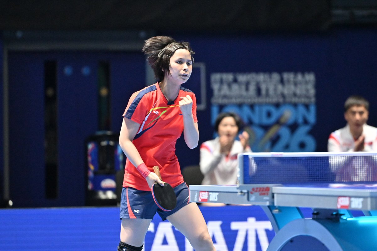 takurepo's tweet photo. 世界卓球2026ロンドン 現地速報
▼女子団体決勝トーナメント1回戦
　北朝鮮　3-0　オーストリア
○キム・クムヨン　3(5,6,3)0　ミシェク
○ピョン・ソンギョン　3(8,9,8)0　ポルカノバ
○チャ・スヨン　3(4,-11,5,4)1　スケルビンツ
　キム・クムヨン　-　ポルカノバ
　ピョン・ソンギョン　-　ミシェク

トップで北朝鮮のエース、キム・クムヨンが先制。オーストリアはエースのポルカノバが2番でピョン・ソンギョンにストレートで敗れる苦しい展開。オーストリアはこの流れを若手のスケルビンツが覆せずに、北朝鮮が2回戦進出を決めました。

#世界卓球2026 #ITTFWorlds2026 #TableTennis #世界卓球