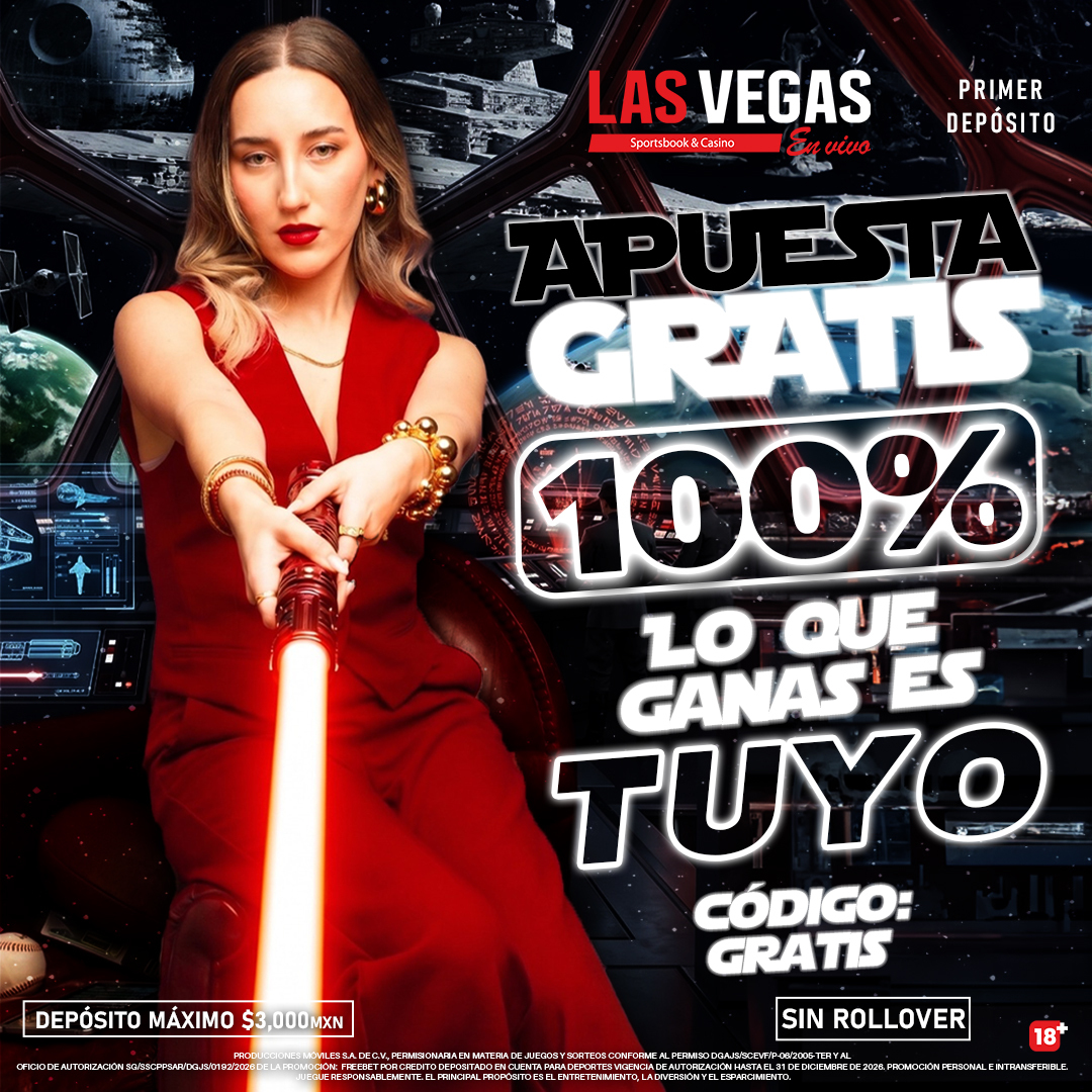 lasvegasenvivo's tweet image. ✨ Que la fuerza… y una freebet del 100% estén contigo 🛸

🔥 Juegas, ganas, cobras

👉 #ALV bit.ly/LasVegasX