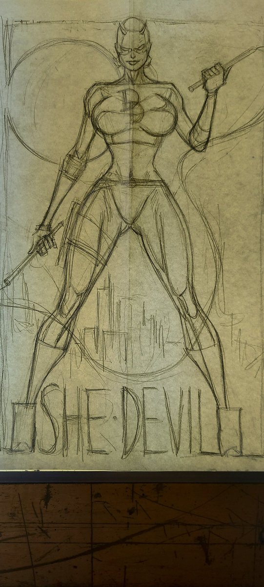 dwamsart's tweet photo. #SheDevil Pencil layout https://t.co/TMb5FBoITr