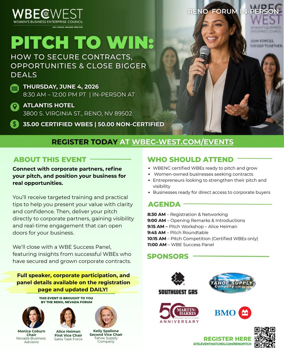 wbecwest's tweet photo. Reno: How's that Pitch coming along? 
 You asked for this, and we are delivering! Let's go! https://t.co/awLD7Ck2By