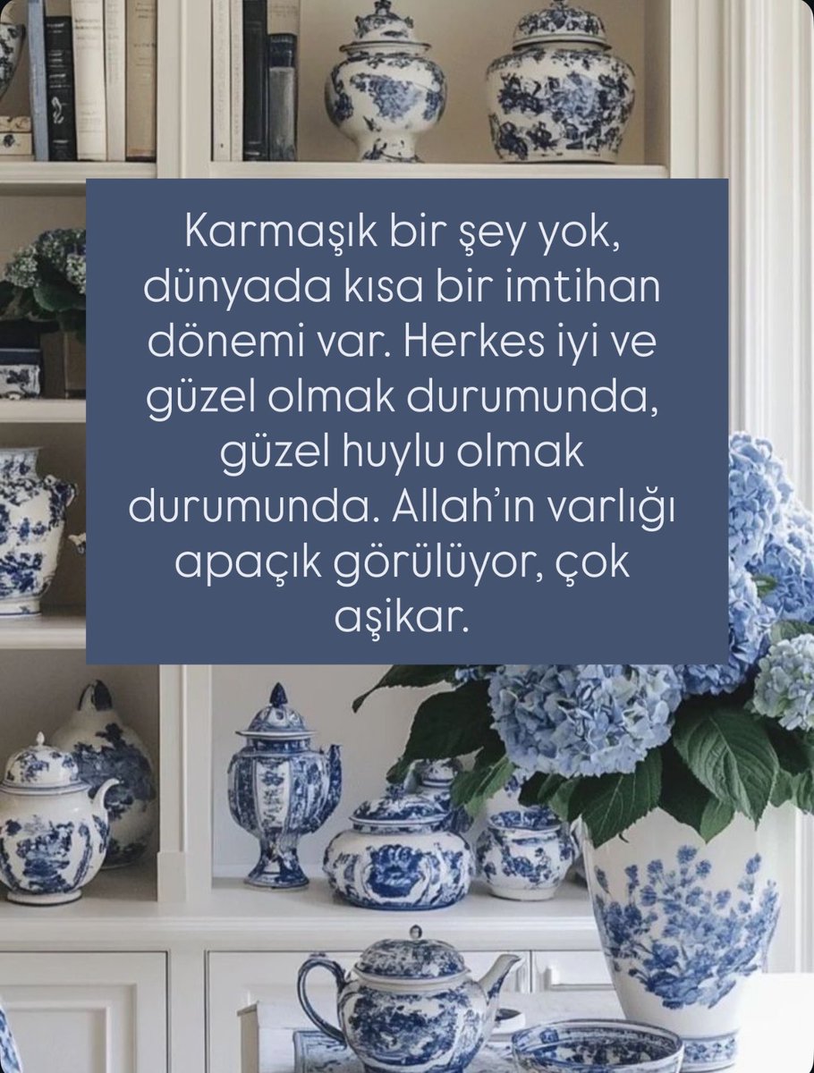 sonsuzsevgi56's tweet image. Karmaşık bir şey yok, dünyada kısa bir imtihan dönemi var. Herkes iyi ve güzel olmak durumunda, güzel huylu olmak durumunda. Allah’ın varlığı apaçık görülüyor, çok aşikar.

#pazartesi #sevgi #Kuranahlakı