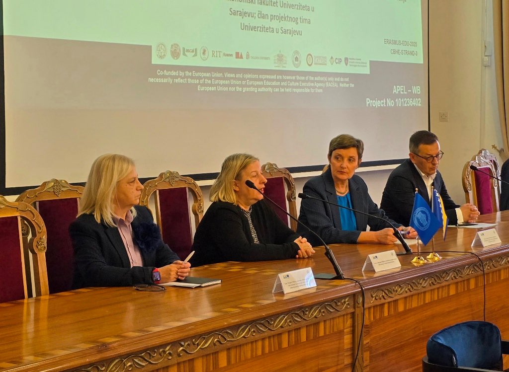 APELWBproject's tweet image. APEL-WB Round Table held at the University of Sarajevo 🇧🇦 bringing together HEIs, policymakers &amp;amp; labour market actors to discuss models, challenges &amp;amp; opportunities for recognition of prior learning (APEL).

#APEL #APELWB  #HigherEducation #Sarajevo