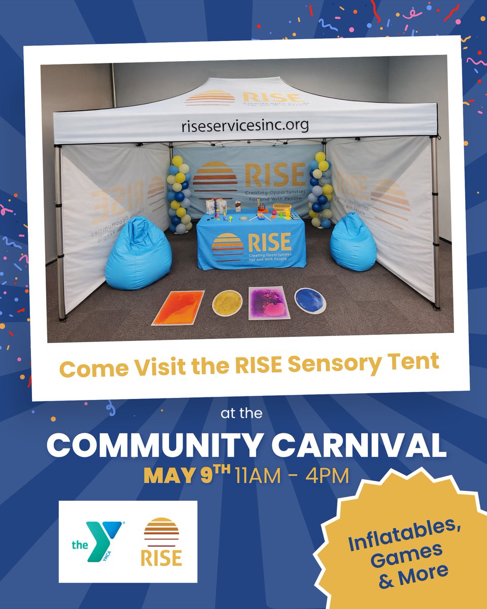 RISE_Services's tweet image. Join the RISE Oregon team at the Albany YMCA for the Community Carnival! 🎉 Check out our Sensory Tent for a calm space amidst the fun. Enjoy free attractions and visits from Woody &amp;amp; Jessie! 🤠✨ More info: ymcaalbany.org/events/albany-… #CommunityCarnival #FamilyFun