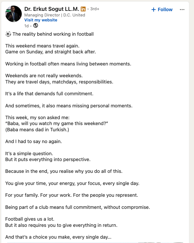 whiteknuckled's tweet photo. The only thing worse than being a DC United fan these last few years is reading the LinkedIn posts from the grinding linkedin striver running the team's front office from LA: https://t.co/9P992z2IKy