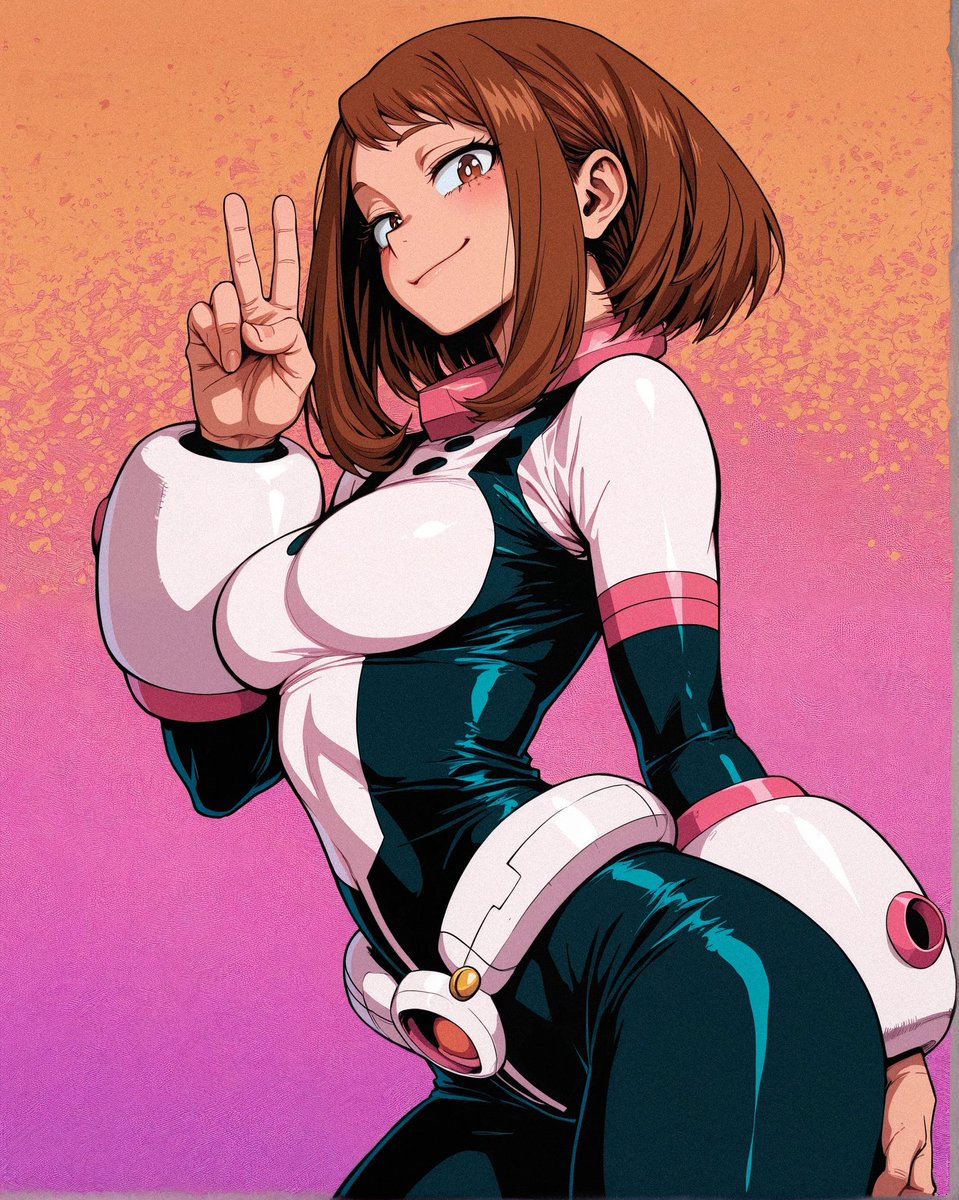theSosiKevin's tweet photo. colorful Ochaco Uraraka by KruelVerse  ✨ https://t.co/7rU6wutCSs