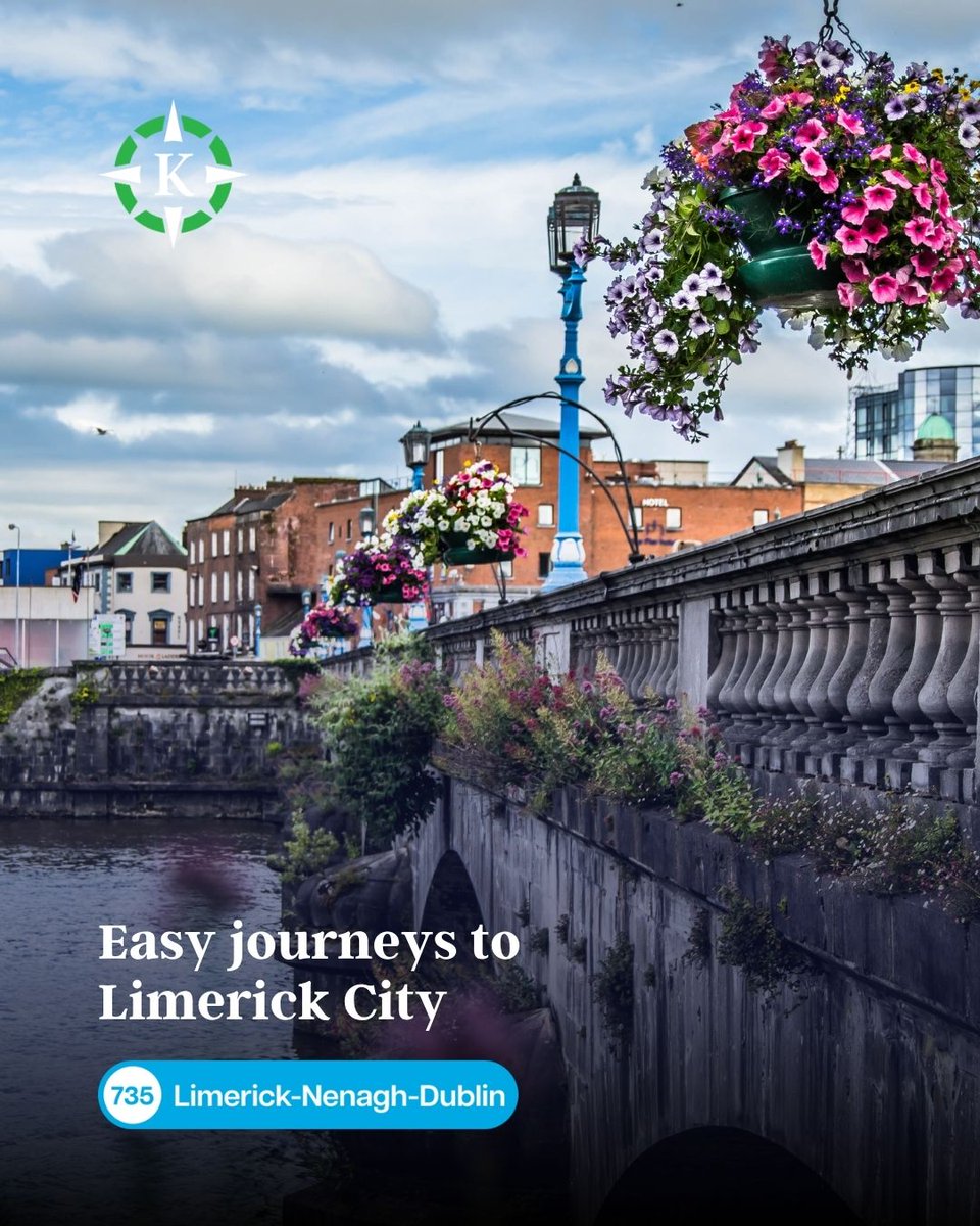 JJKavanaghBuses's tweet image. With frequent daily services on our 735 route, getting to Limerick is simple and comfortable — with stops across the city including Arthur’s Quay, UL and more.

Plan your journey and make it an extra-ordinary one.
jjkavanagh.ie/destinations/d…

#Limerick #TravelEasy #JJKavanagh