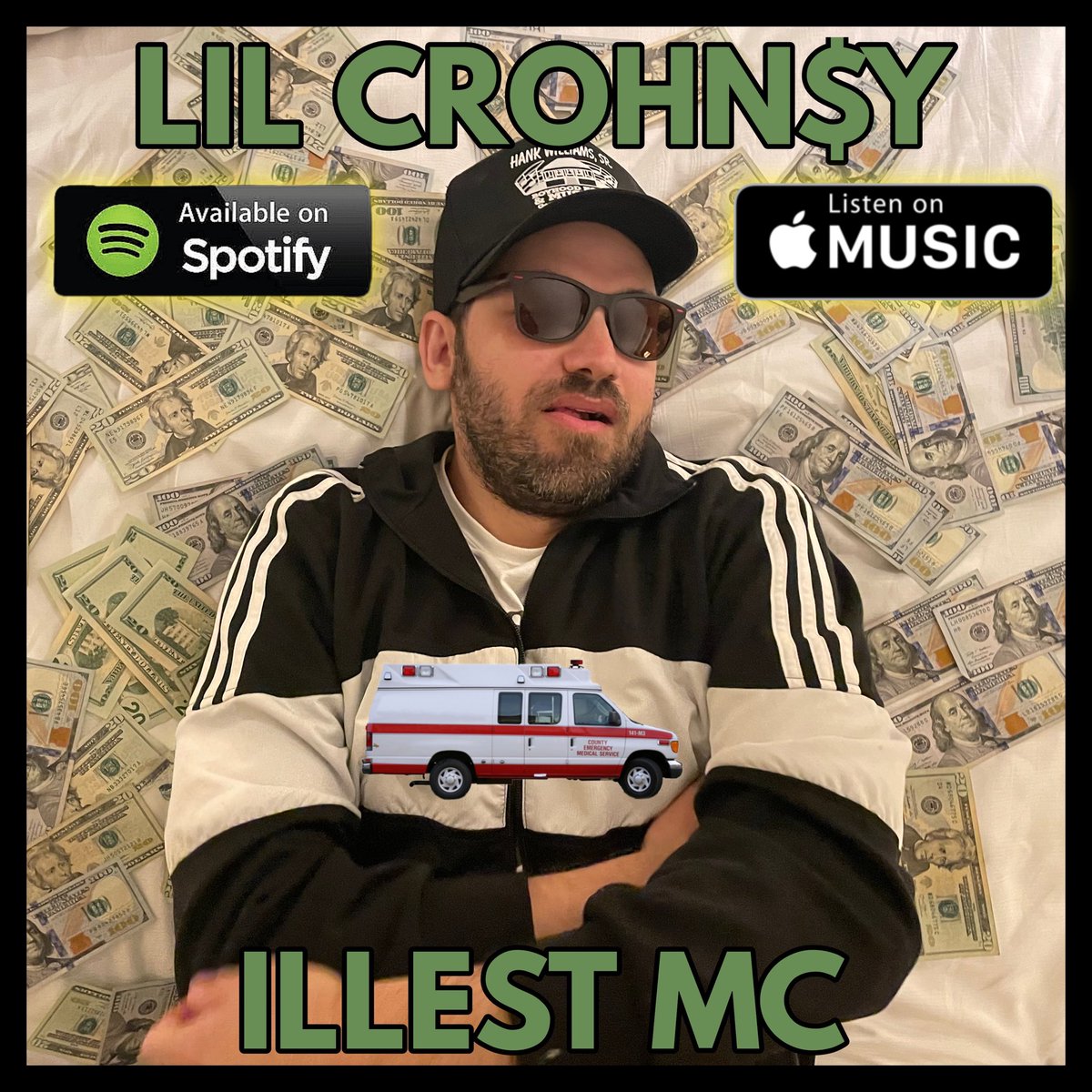 naginplease's tweet image. My humorous rap 'Illest MC' from 2019 is now on Spotify, iTunes, YouTube Music and other platforms. Flava Flav even gave the track a shot-out! It's about crohn's disease, which I've had thirty years (thankfully in remission and drug-free for four years). Check it! #crohns #rap