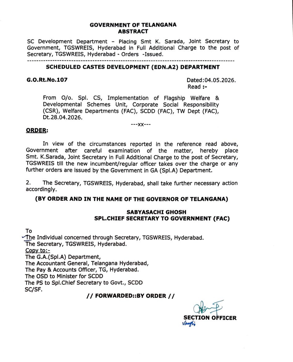 sravandasoju's tweet image. 🚨Corruption in Telangana is Playing the Game of Musical Chairs: Is TGSWREIS Being Turned into a Looting Hub? 🚨*

The Telangana Education Department is witnessing an unprecedented administrative assault. 
For the first time since 1974, the government has bypassed the IAS cadre