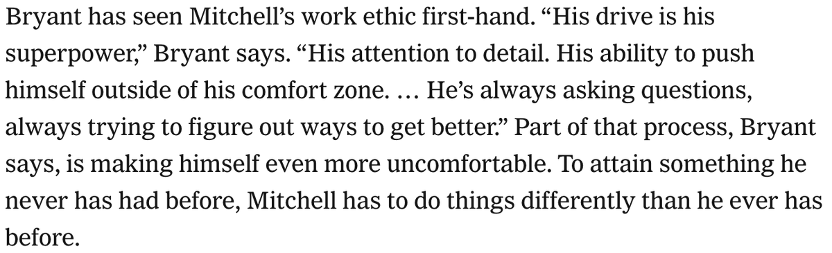 TMass10's tweet photo. "His drive is his superpower" -Asst Coach Johnny Bryant on Donovan Mitchell. https://t.co/KiQ13ey4Gu