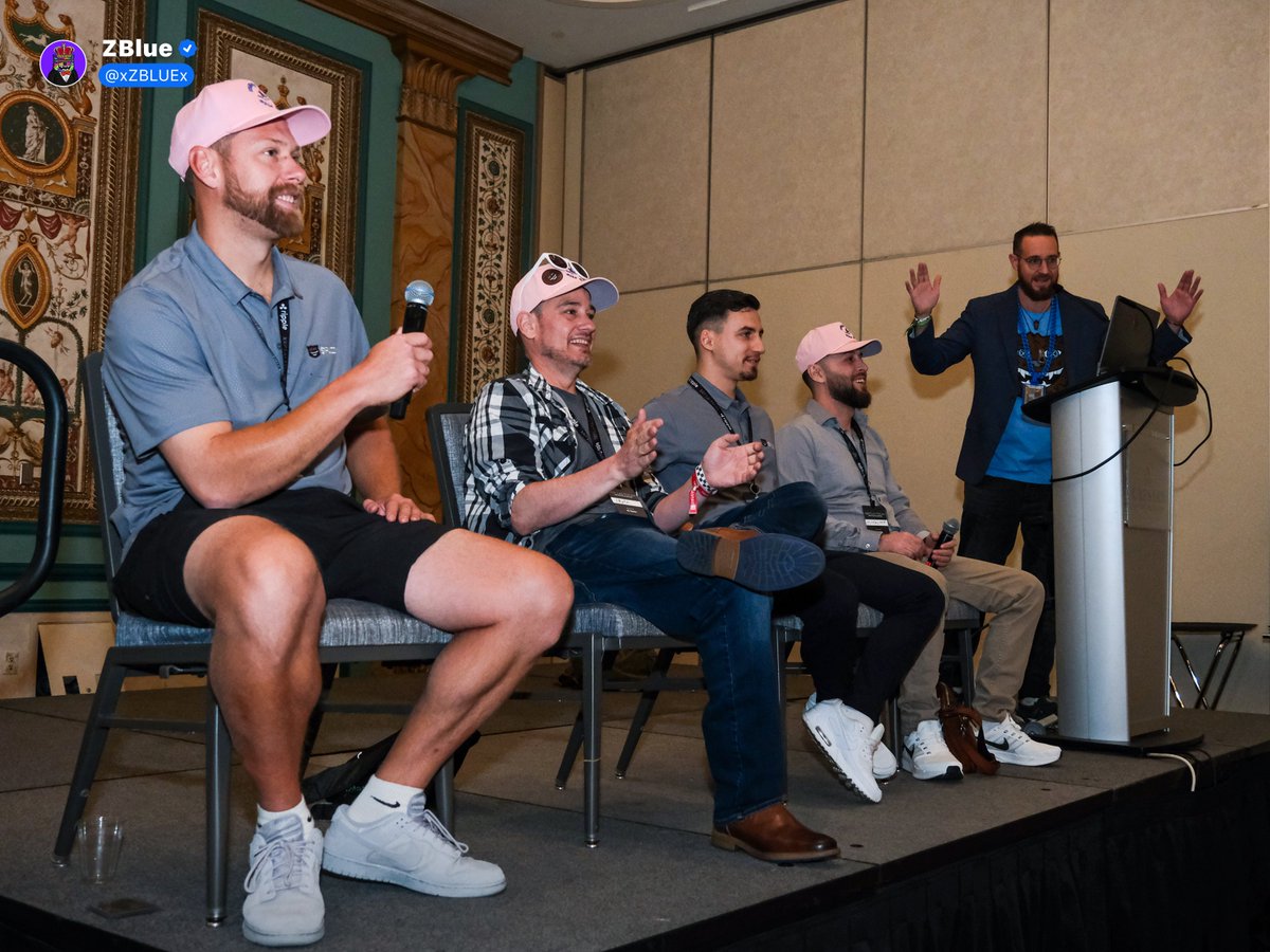 fuzzy_zblue's tweet photo. $FUZZY family at XRP VEGAS 2026 part 8 . . .

These absolute LEGENDS were grinding NONSTOP at the booth, onboarding people 24/7 !!! Heavy lifters carrying the whole squad 😭💪 From the bottom of my HEART, THANK YOUUUU!!! 

And check these pics from the $FUZZY breakout sesh right before THE MYTH, THE LEGEND HIMSELF PULLED UP!!! 😱🔥 

BTW mic was Fuding our session, Haters everywhere. IYKYK

Shoutout to @BlueGrasshoppa @Illyriannft @crypticcranes @JGFUZZY @eksrp123 @SmurfCity589 
@FuzzyClawX @fuzzy_jon