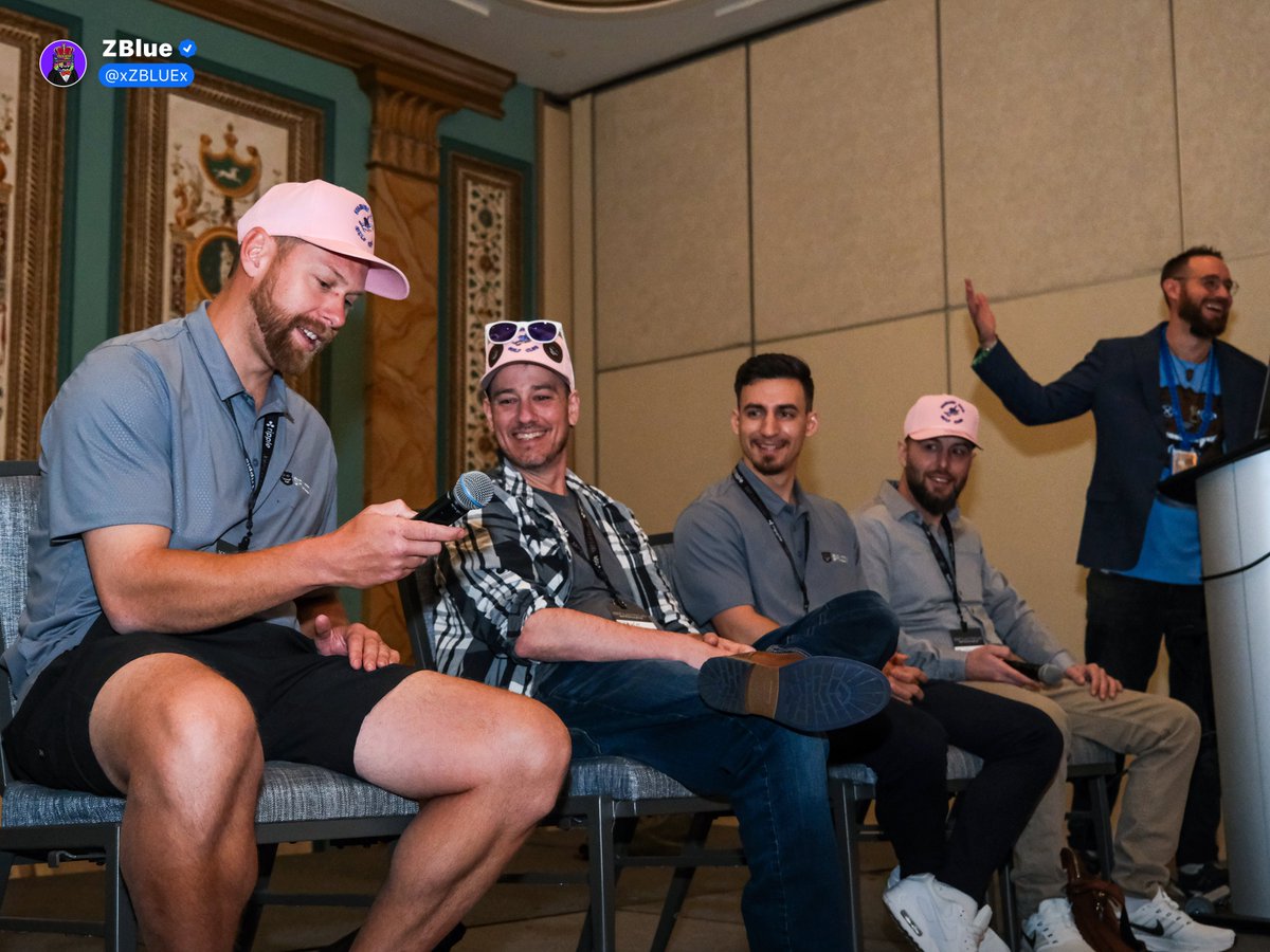fuzzy_zblue's tweet photo. $FUZZY family at XRP VEGAS 2026 part 8 . . .

These absolute LEGENDS were grinding NONSTOP at the booth, onboarding people 24/7 !!! Heavy lifters carrying the whole squad 😭💪 From the bottom of my HEART, THANK YOUUUU!!! 

And check these pics from the $FUZZY breakout sesh right before THE MYTH, THE LEGEND HIMSELF PULLED UP!!! 😱🔥 

BTW mic was Fuding our session, Haters everywhere. IYKYK

Shoutout to @BlueGrasshoppa @Illyriannft @crypticcranes @JGFUZZY @eksrp123 @SmurfCity589 
@FuzzyClawX @fuzzy_jon
