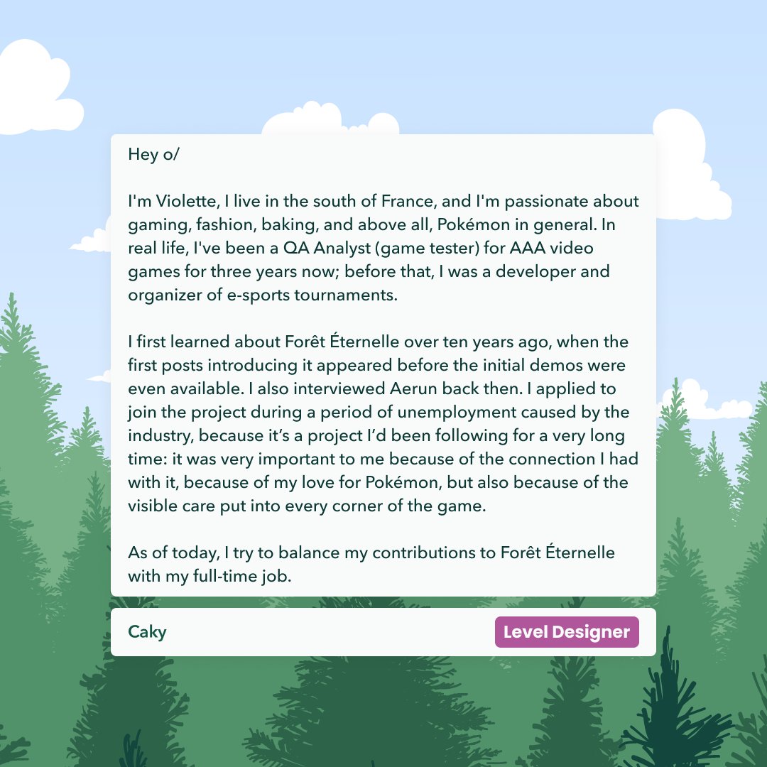 ForetEternelle's tweet photo. Hey trainers ! 💚

With her versatility and experience across a wide range of platforms, Caky helps us make every interior more interesting to look at and explore. So it felt only natural to introduce her today!

🖥️ Aura
© Forêt Éternelle 🌲 https://t.co/S8UuiQKv0X