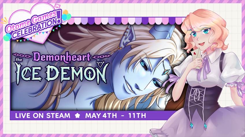 Rolling_Crown's tweet photo. The #OtomeGamesCelebration has started! 💕
Demonheart: The Ice Demon and The Cursed Trial are taking part.
Big thanks to @CrystalGameWork for organizing the event!

#Otome fans: Find it on Steam to support indie otome devs and discover your next great romance! 🧛‍♀️ https://t.co/TQFNO2RkXk