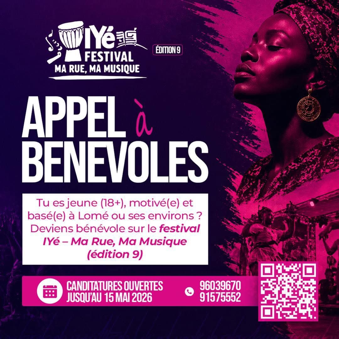 MaRueMaMusique's tweet photo. APPEL À BÉNÉVOLES : REJOINS L’AVENTURE
DATE LIMITE POUR CANDIDATER : 15 Mai 2026
Cliquez sur le lien pour candidater : https://t.co/kzJ5mVSKp2
MERCI !!!
#iyéfestival #MaRueMaMusique #festivaliye #maruemamusique9 #eadreams #femmesmusique #iyawo https://t.co/4sWdhuj6oD