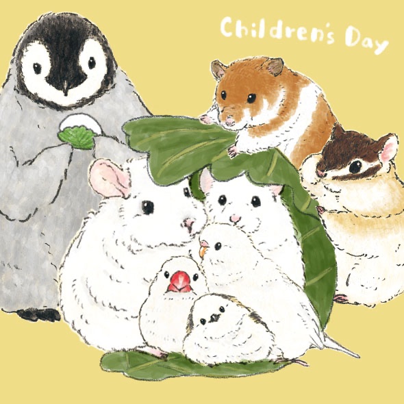 柏餅がんばってつくりました！🐹🐿️
#こどもの日