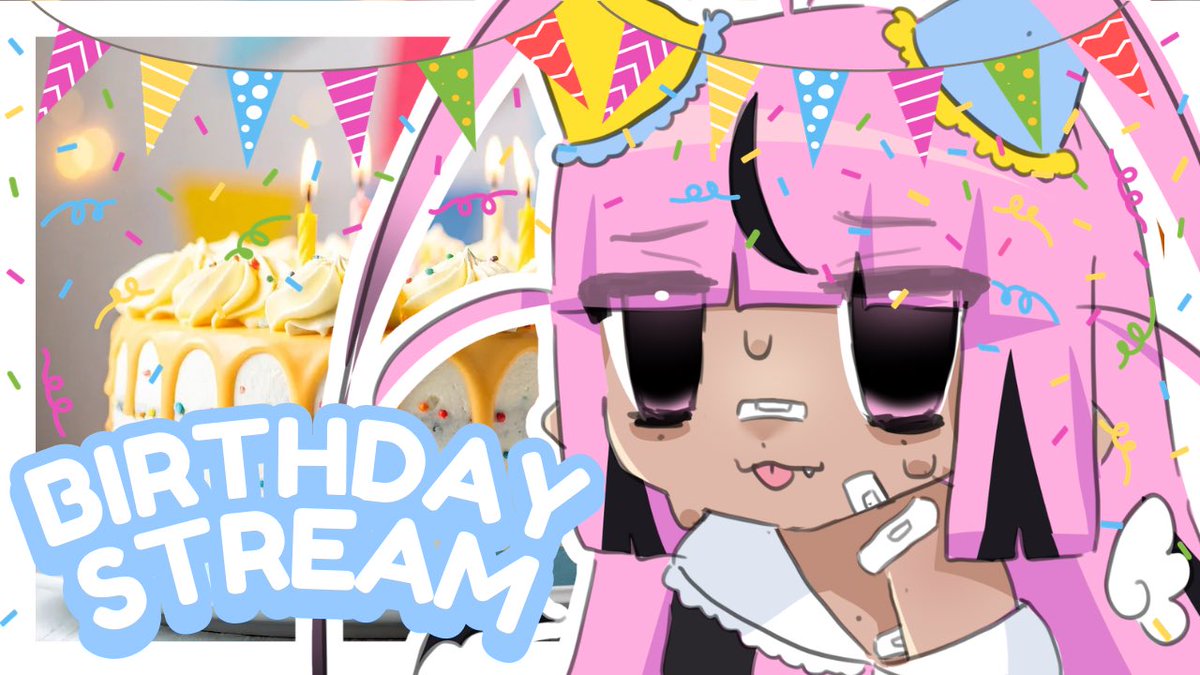 pwiiru's tweet photo. i will be having my birthday stream TODAY 

@ 6:00PM EST / 11:00PM UTC https://t.co/BkSmPY6cFV