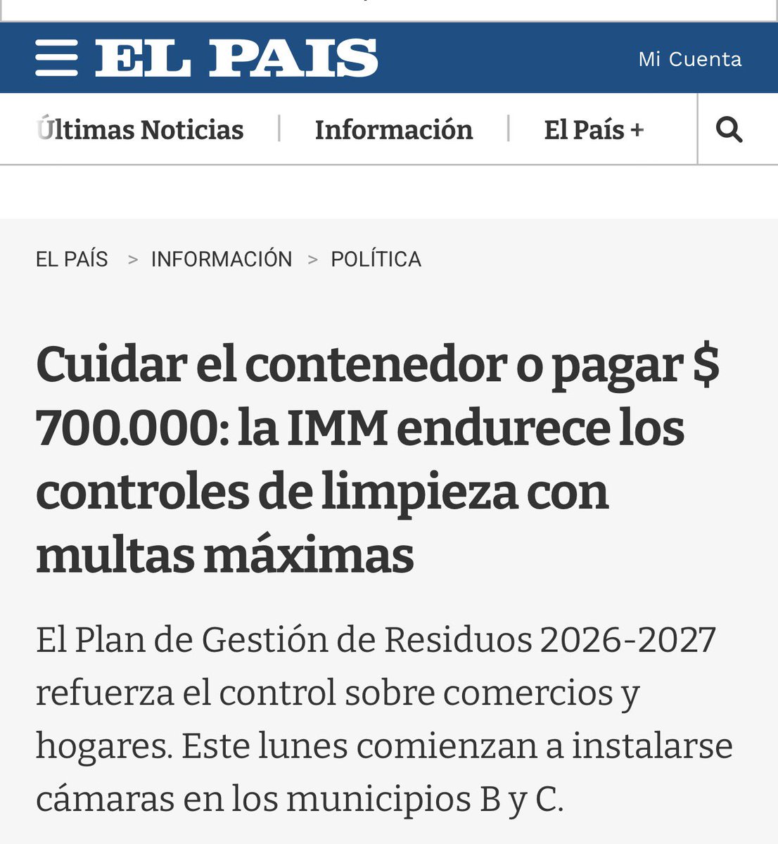 ¿Y si mejor hacen su trabajo y levantan la basura? Son unos sinvergüenzas. 40 años del Frente Amplio en la gestión de MVD.