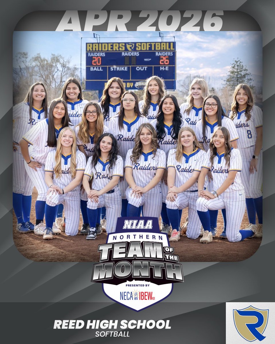 NIAASports's tweet photo. Congratulations to the NIAA Northern Team of the Month presented by IBEW Local 401
@softball_reed https://t.co/kR8f6oEz5E