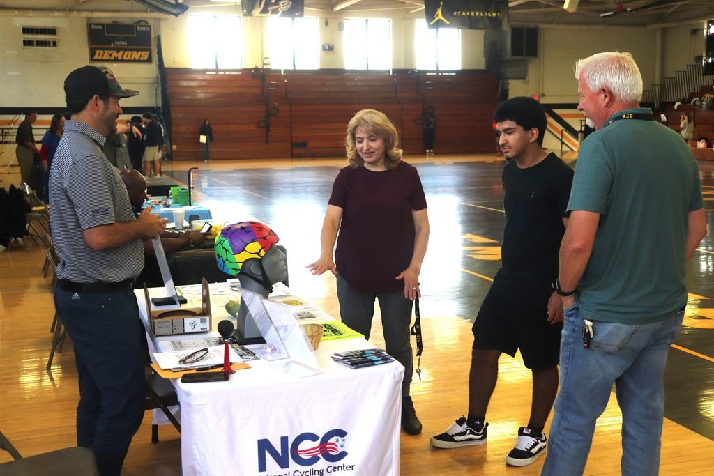 RjrHigh's tweet photo. Reynolds High School partnered with Safe Kids Northwest Piedmont and Brenner Children's Hospital for a day of educational activities centered on road safety on Thursday. 

#wsfcs @RJRHigh https://t.co/3by02kbHi6