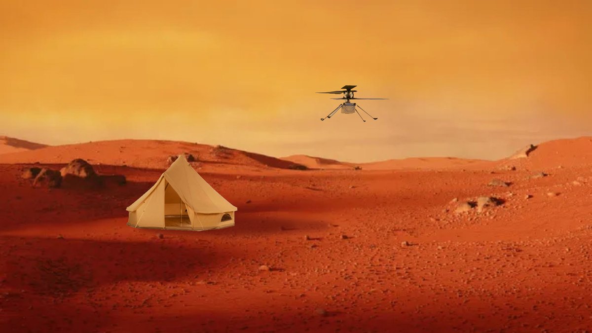 belltentuk's tweet image. NASA contacted us for advice on how to deal with glampers ... we thought that was very odd and asked for more details ... this is what they sent! #BellTent campers are now officially on #Mars it seems.