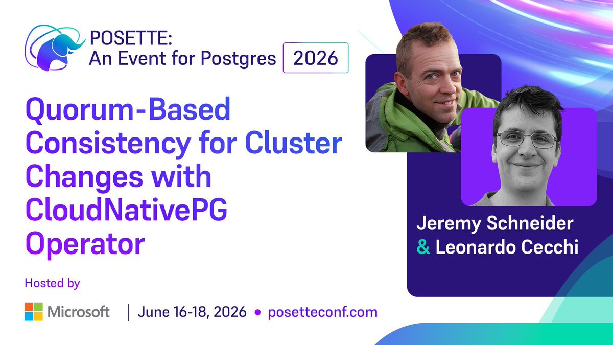POSETTE: An Event for Postgres 🌟 🎥 #PosetteConf tweet media